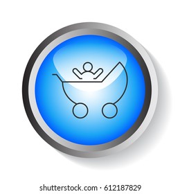  Pram icon vector .