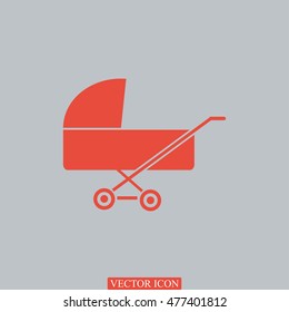 pram icon, vector best flat icon, EPS