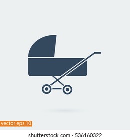 pram icon, vector best flat icon, EPS