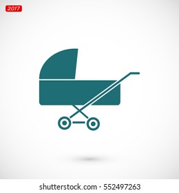 pram icon, vector best flat icon, EPS
