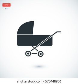 pram icon, vector best flat icon, EPS