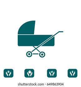pram icon, vector best flat icon, EPS
