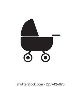 Pram-Symbol. Vektorgrafik für Design.