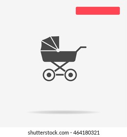 Pram icon. Vector concept illustration for design.