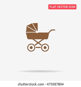 Pram icon. Vector concept illustration for design.