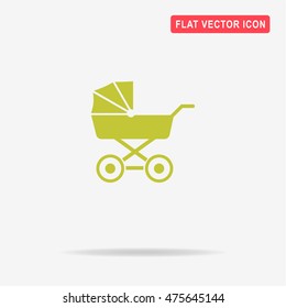 Pram icon. Vector concept illustration for design.