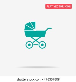 Pram icon. Vector concept illustration for design.