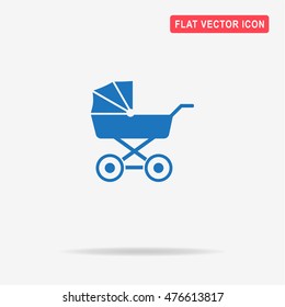 Pram icon. Vector concept illustration for design.