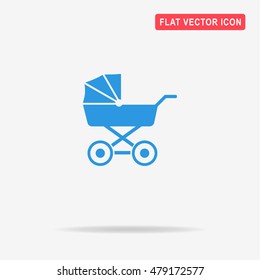 Pram icon. Vector concept illustration for design.