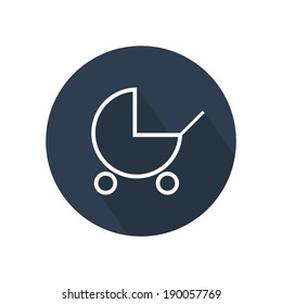 Pram icon. Vector illustration
