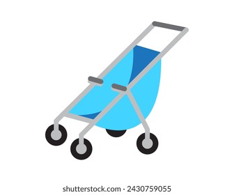 ilustración de cochecito para colorear plantilla de libro, buggy para niños hoja de trabajo imprimible