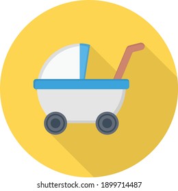 pram vector flat colour icon