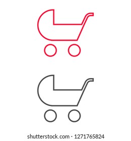 Pram vector icon