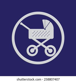 Pram vector icon
