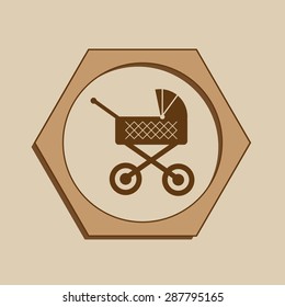 Pram vector icon