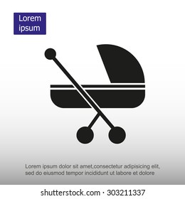 Pram vector icon