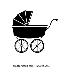 Silueta de Icono del vector de Pram
