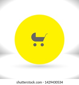 Pram vector icon . Lorem Ipsum Illustration design