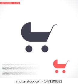 Pram vector icon . Lorem Ipsum Illustration design