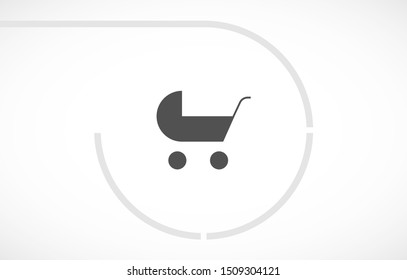 Pram vector icon . Lorem Ipsum Illustration design