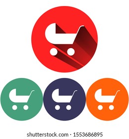 Pram vector icon . Lorem Ipsum Illustration design