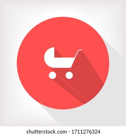 Pram vector icon . Lorem Ipsum Illustration design