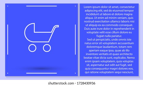 Pram vector icon . Lorem Ipsum Illustration design