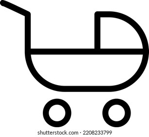 pram Vector illustration on a transparent background.Premium quality symbols.Stroke vector icons for concept and graphic design.