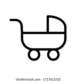 pram vector thin line icon 