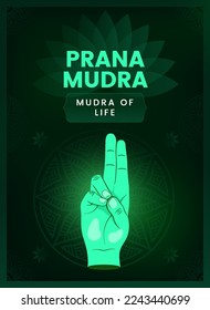 Prana Mudra Hand Gesture - Vector illustration