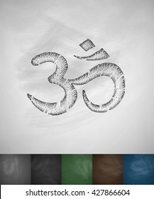 pranava icon. Hand drawn vector illustration