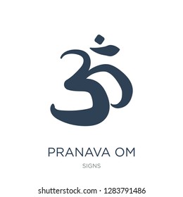 pranava om icon vector on white background, pranava om trendy filled icons from Signs collection, pranava om vector illustration