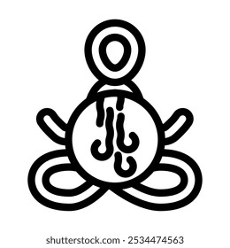 pranayama ayurveda ícone de linha vetor. pranayama ayurveda sinal. isolado contorno símbolo ilustração preta