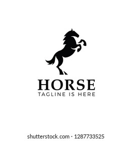 Prancing horse template isolated on white background