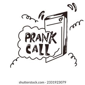 Prank call illustration vector on white background