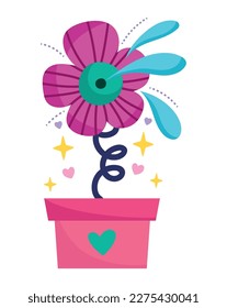 prank flower fools day icon isolated