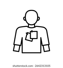 The prank icon by sticking sticky notes on the back