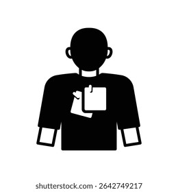 The prank icon by sticking sticky notes on the back