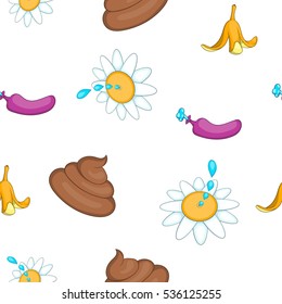 Prank playful actions pattern. Cartoon illustration of prank playful actions vector pattern for web