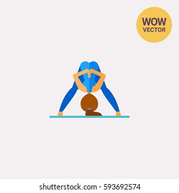 Prasarita Pose Icon