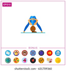 Prasarita Pose Icon