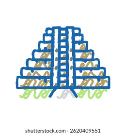 prasat thom doodle icon sketch vector. prasat thom sign. isolated symbol illustration