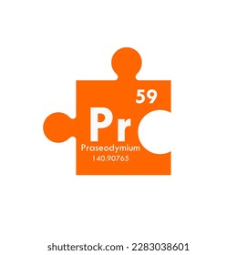 praseodymium icon set. vector template illustration  for web design