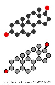 Prasterone (dehydroepiandrosterone, DHEA) Drug Molecule.