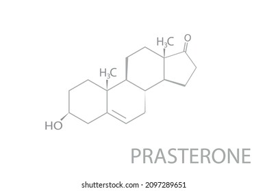 Prasterone Molecular Skeletal Chemical Formula.