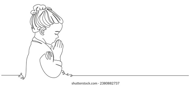 Prating girl line art style vector illustration