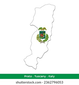 Prato Flag - Tuscany, Italy (EPS)