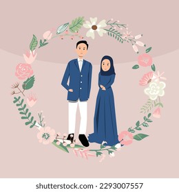 prawedding vector art digital for invitation