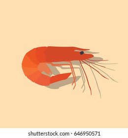 Prawn icon, vector illustration design. Food collection.