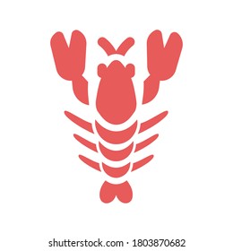 Prawn, lobster icon. Vector graphics